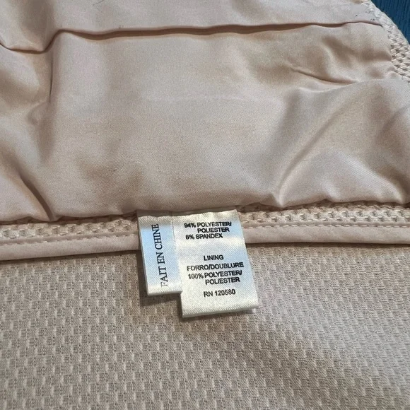 Amanda + Chelsea Women’s Pink Textured Blazer Jacket Ruffle Sleeves Size 6 - Picture 4 of 4